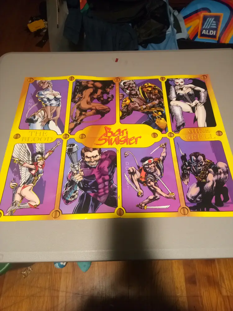 Double sided Comic book poster form the 90s