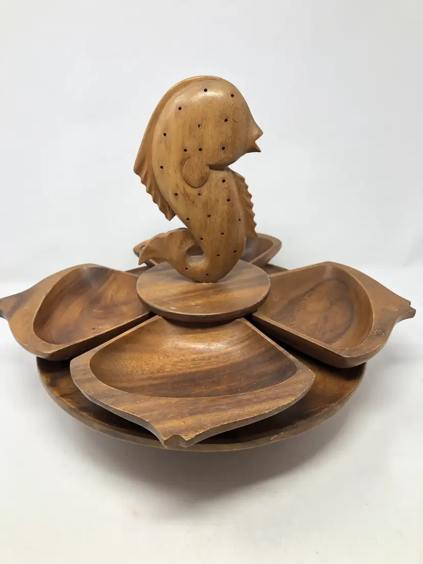 Feast of the Seven Fishes Appetizer Lazy Susan with Bowls Centerpiece