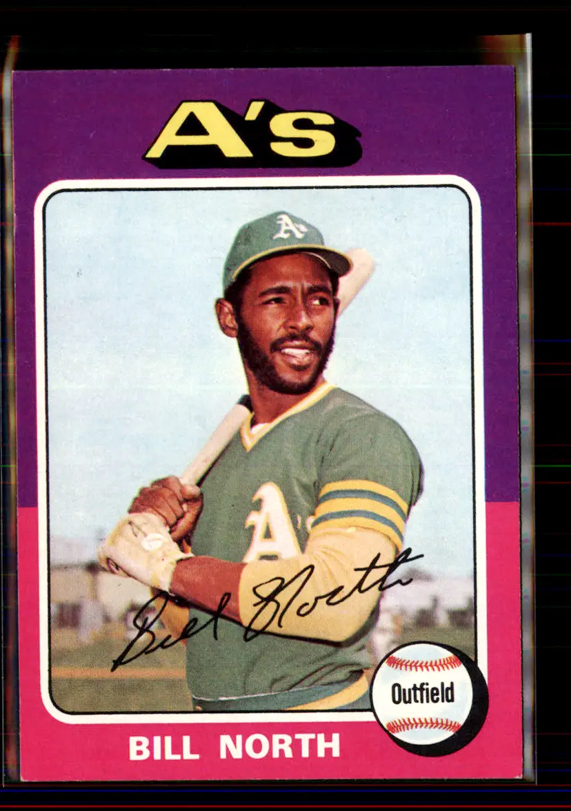 Bill North 1975 Topps #121 - Oakland Athletics - (pk4-78)