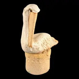Pelican Stoneware Figurine Signed JWL 7.5”