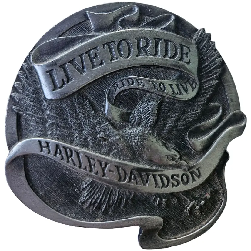 Harley-Davidson "Live to Ride, Ride to Live" belt buckle