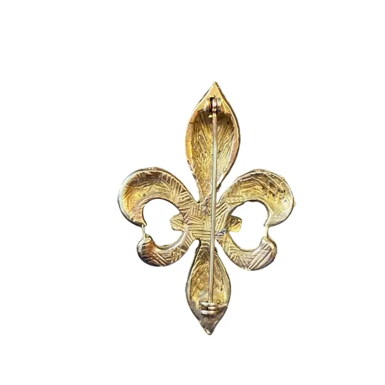 Brooch W Rhinestones 2” X 1 1/2”