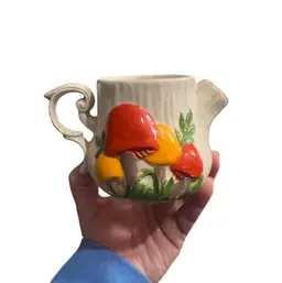 Mushroom Creamer Hobbyist Vintage Some Paint Chips