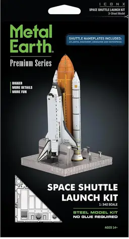 Fascinations Metal Earth Space Shuttle Launch Kit Model Kit Steel Model ICX227