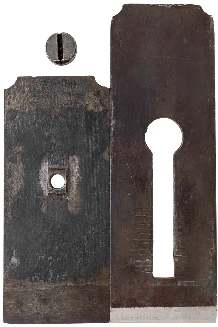 Antique Thick Tapered Hancock Tool Co. 2-1/8" Wide Double Plane Iron