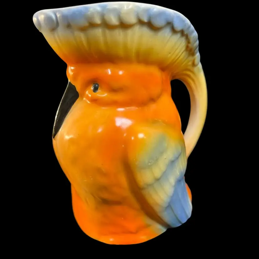 Made in Czechoslovakia-1930s Parrot Small Creamer of Pitcher