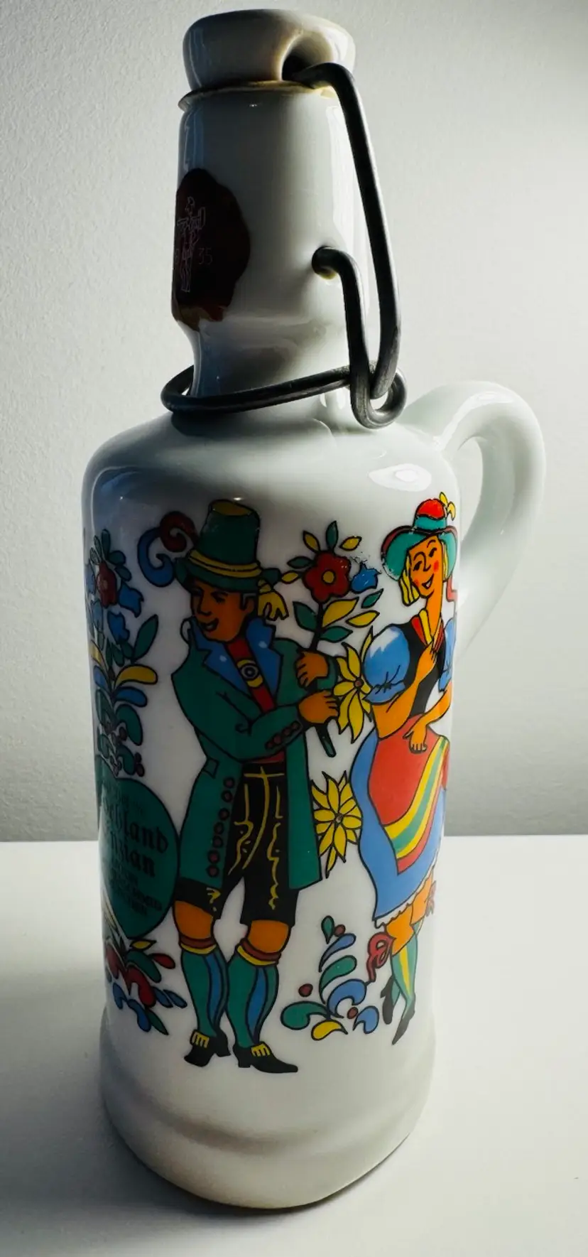 Vintage Colourful Bottle Made In Germany