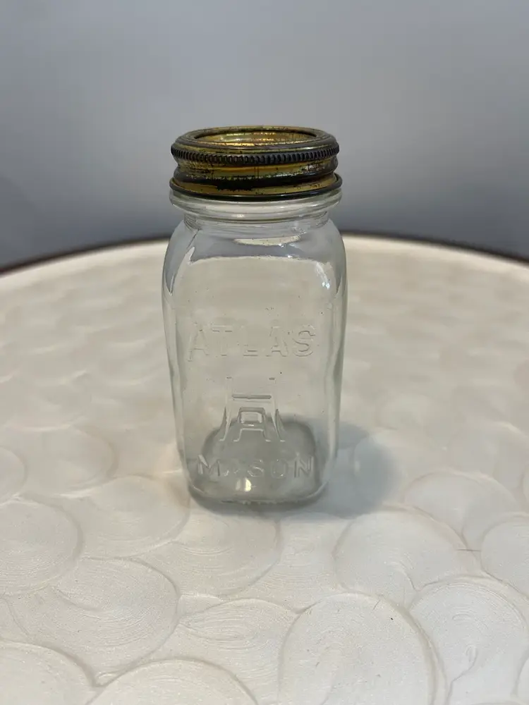 Mini Atlas Mason Jar Coin Bank With Arc Coin Slot Lid