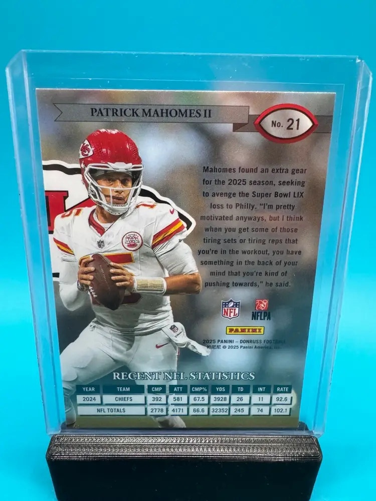 Pat Mahomes Donruss Retro Kansas City Chiefs