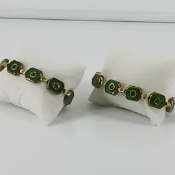 Five Vintage Glass Bracelets