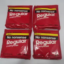 4 No Nonsense Regular Pantyhose 26 Tan Size Queen 1 -136-200lbs Vtg 1991