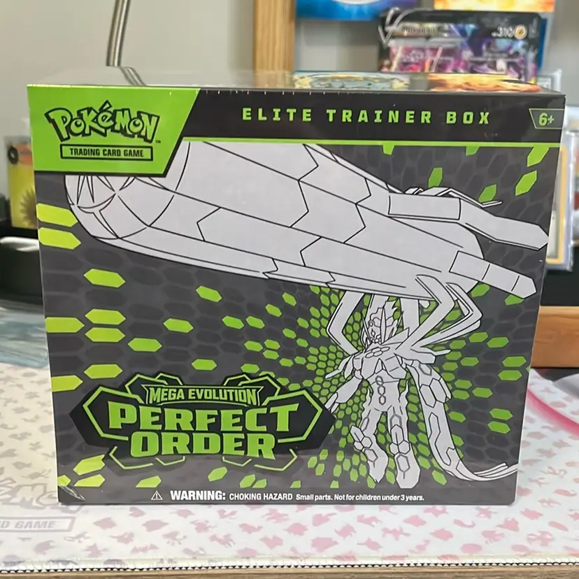 Pokémon TCG: Mega Evolution—Perfect Order Elite Trainer Box.