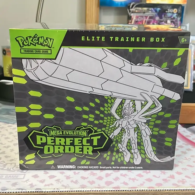 Pokémon TCG: Mega Evolution—Perfect Order Elite Trainer Box.