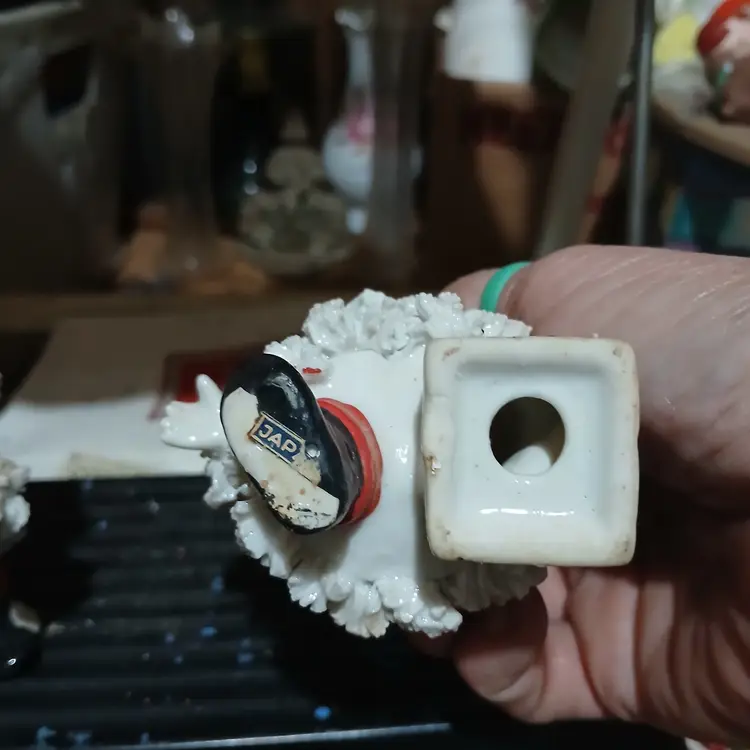 Vintage spaghetti santa figurines