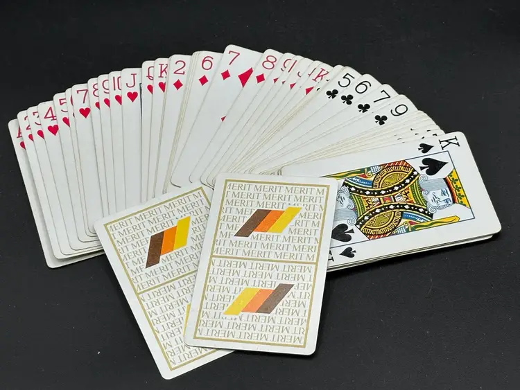 Vintage Merit Cigarette Advertising  Playing Card Deck 70’s Complete