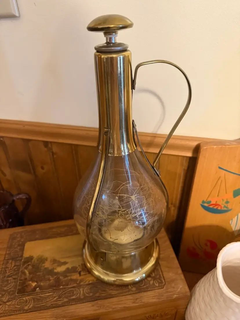 Genie Bottle- How Dry I Am Decanter Music Box 11.5”x3”