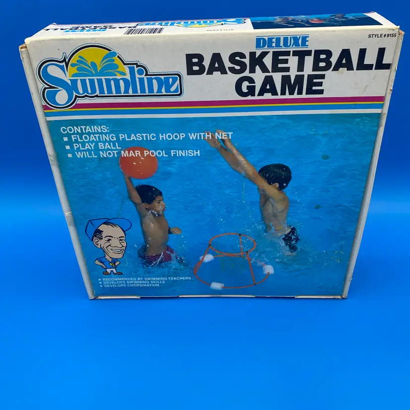 Swimline Vintage Deluxe Basketball Game - New in Box - Floating Hoop Toy
