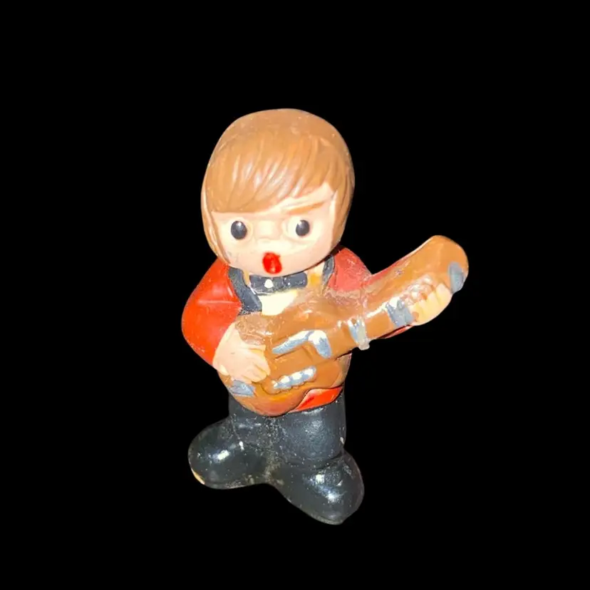 #08- 40% Off Sale-Vintage Red Clay Mud People Figurine From Mexico As Shown 2" (was $5)