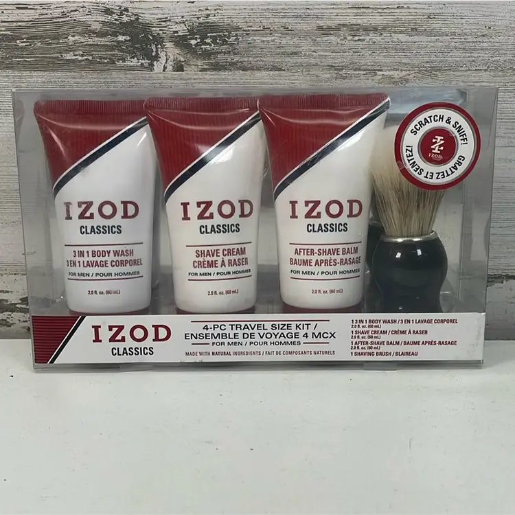 Izod 4 Piece Travel Shaving Kit