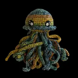 🪼 Multicolored Jellyfish Plush Handmade Crochet