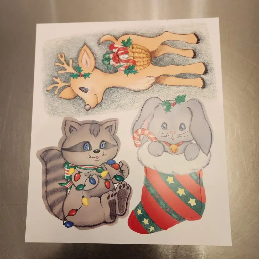 Vintage Abbey Press Lot of 12 Paper Die Cut Halloween Thanksgiving Christmas