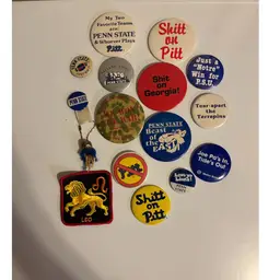 Vintage Pittsburgh Steelers Button Lot Champs Almamater Nittany Lions Football