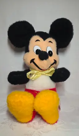Vintage Mickey Mouse Plush Stuffed Toy 1960s Walt Disney California Stuffed Toys