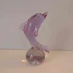 Neodymium Glass Dolphin Figurine