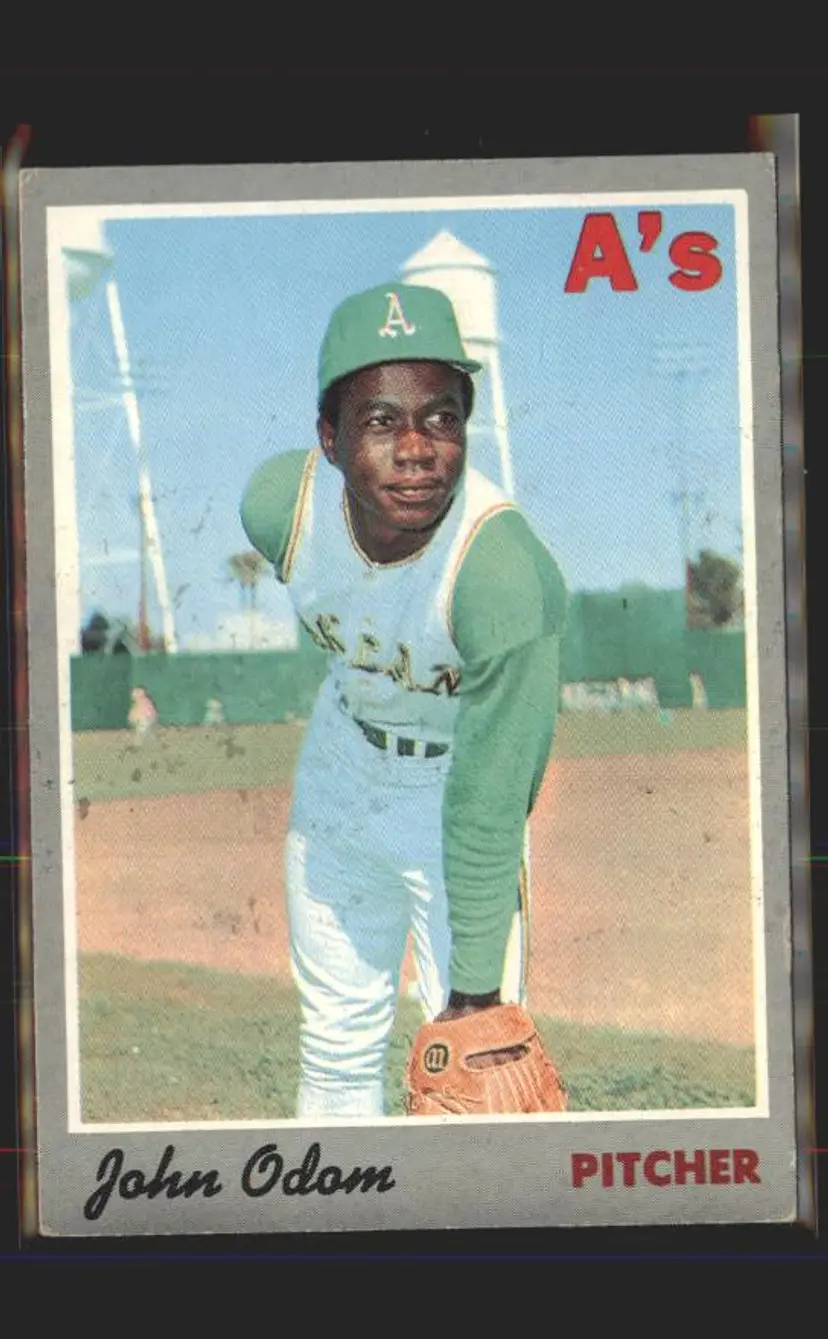 John Odom 1970 Topps #55 - () - Oakland Athletics