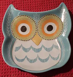 #01 Oversized Trinket/What Not Owl Plate