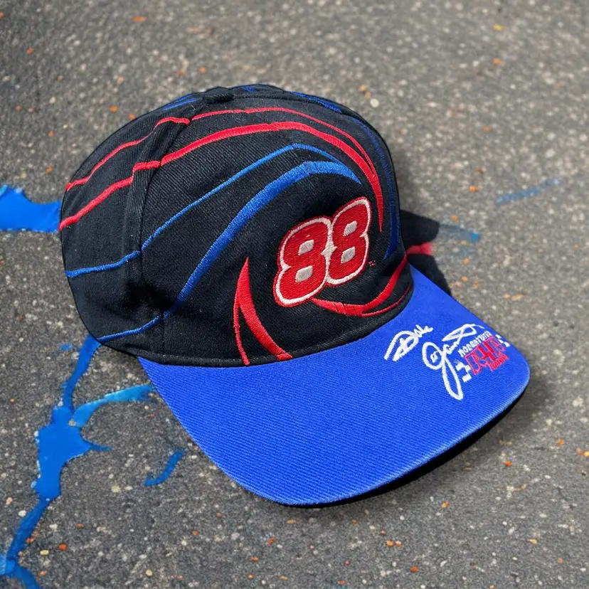 Vintage Chase Dale Jarret Ford Racing Swirl Vortex Snapback Hat Nascar