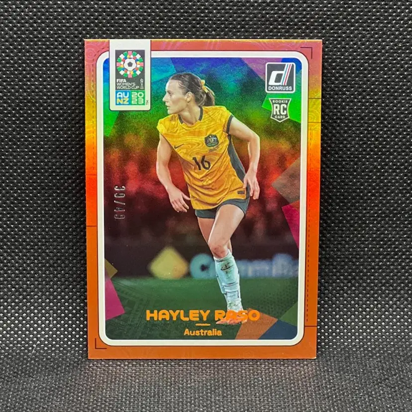 Hayley Raso 2023 Donruss Womens World Cup Orange /49 Soccer Card