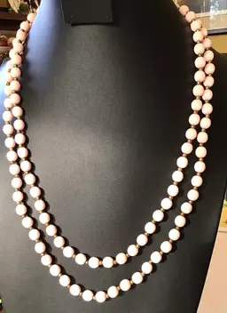 Vintage Pink Coro Necklace