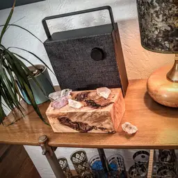 Solid Figured Maple Burl Display Pedestal