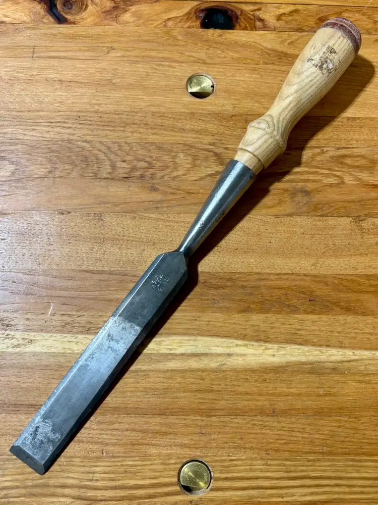 PS&W 1" Socket Paring Chisel w/ New Leather Capped Handle