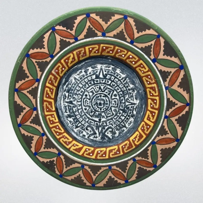 Terracotta Pottery Plate Hand Painted 9.25β