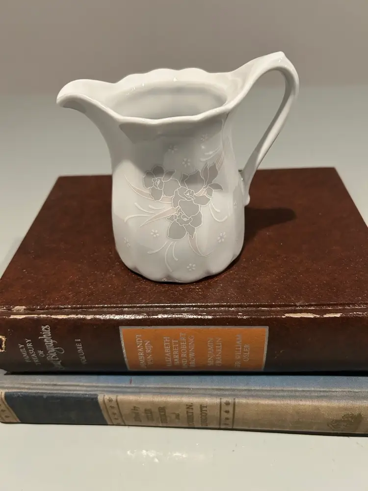 Vintage Floral Creamer Eschenbach Bavaria Germany.  3.25 X 4 Inches