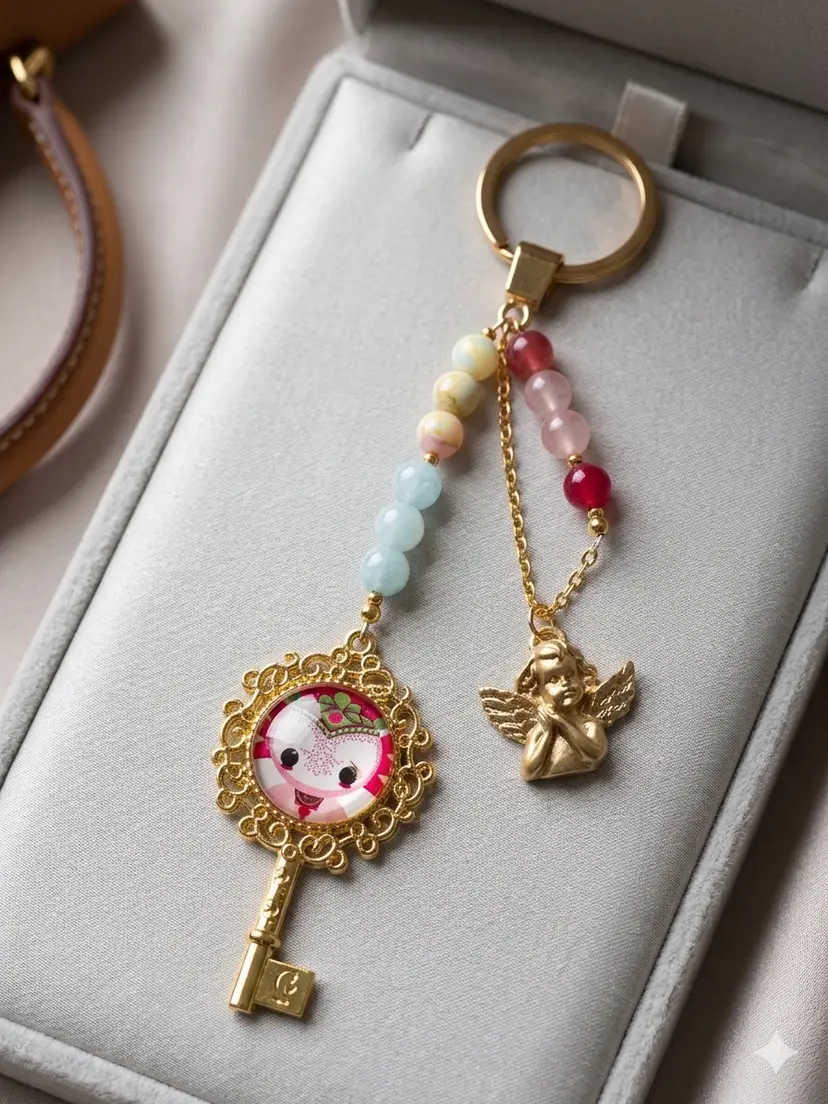 Niknax Rare Collectible Art Bag Charm Keychain AxolotlL Minecraft AQUATIC OOAK Treasure Find