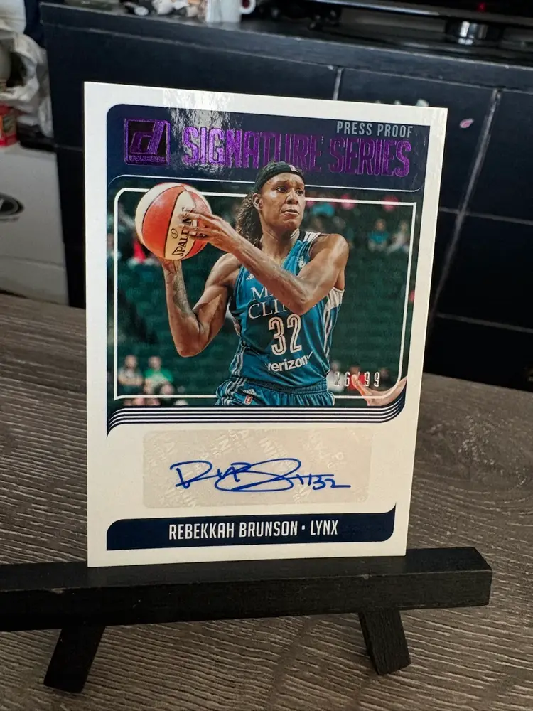 Rebekkah Brunson 2019-20 Panini Donruss Press Proof Auto Autograph /99 WNBA Basketball Card Minnesota Lynx (B)