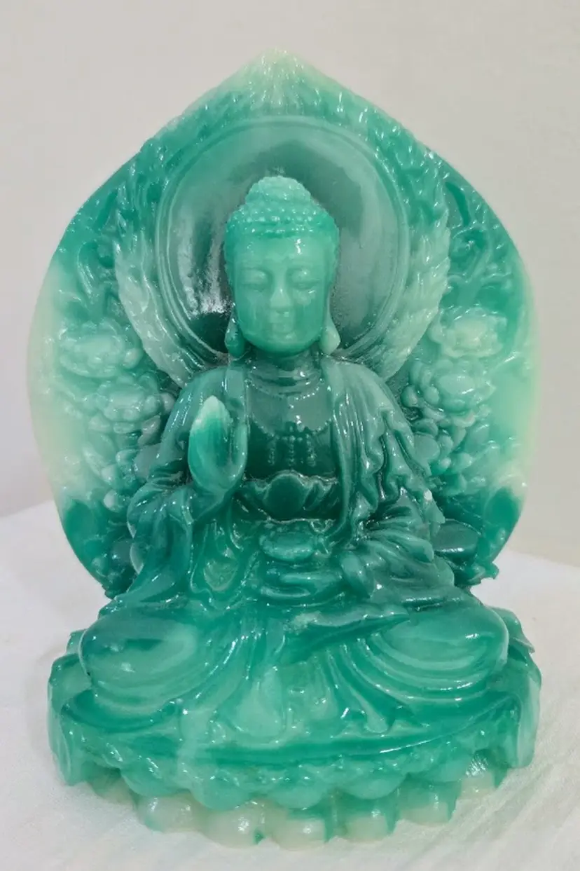 Share Similar Items Sponsored See all   Vtg Buddha Mediation Asian Statue Resin Cast Antique Cream Pre-owned $20.00 + $7.79 shipping Seller with 100% positive feedback   Thai Buddha in Lotus Figurine 5.5"H Ornament Unique Gift Home Decor New $23.95 previous price$34.22 30% off Free shipping   Vintage Resin Happy Buddha Statue Figurine Sitting Hiding Mouth 7.5"Tall Pre-owned $16.00 + $12.78 shipping Top Rated Plus Seller with 99.4% positive feedback   Medicine Buddha 4.5"Height Green Color Resin Buddhist Statue New $20.00 + $6.50 shipping Seller with 100% positive feedback Green Resin Jadeite-Style Tathagata Buddha Shakyamuni 5.5“ High Statue