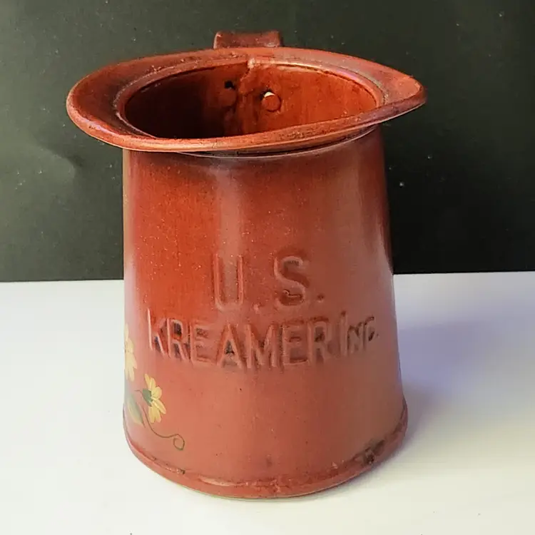 VIntage painted Tin creamer