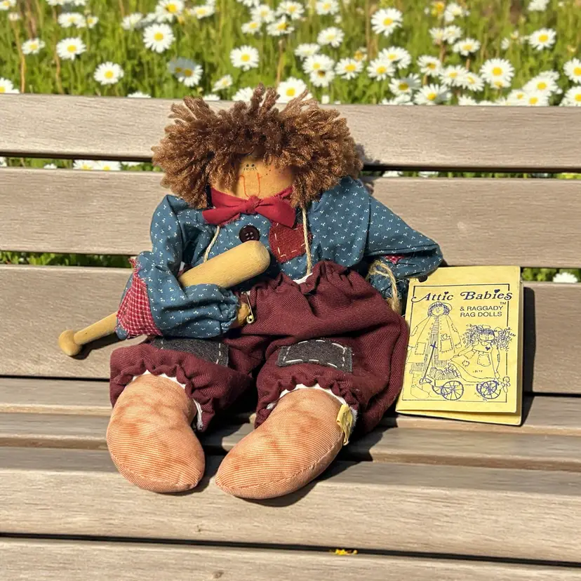 Vintage Attic Babies Raggady Rag Doll "Sly Tye" by Marty Maschino