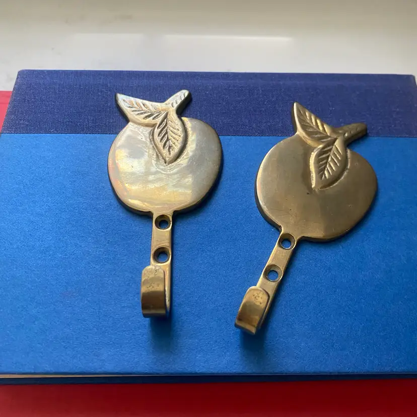 Charming Brass Vintage Wall Hook Pair