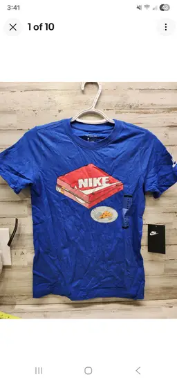 Lot of 5 Nike CK0216-480 Big Kids Boy's Sportswear T-Shirt Game Royal/ Red-White Medium lot of 5