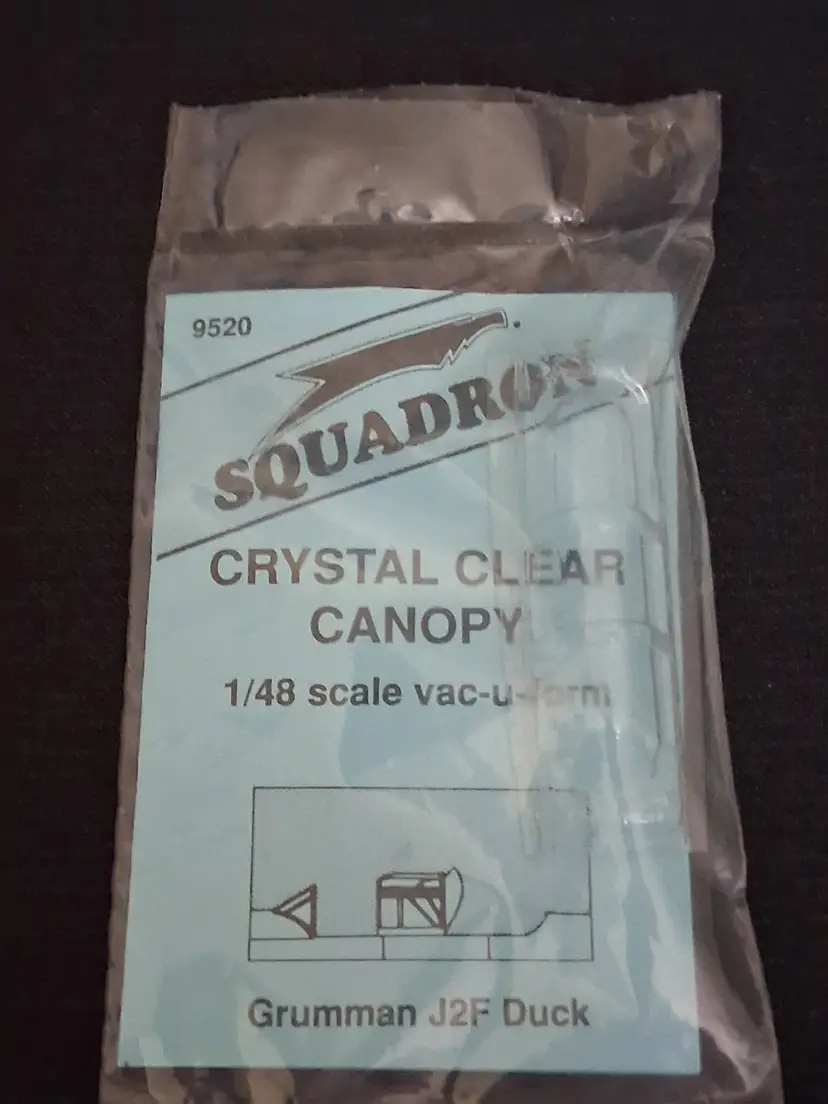 Squadron Crystal Clear Canopy 1/48 Scale Grumman J2F Duck