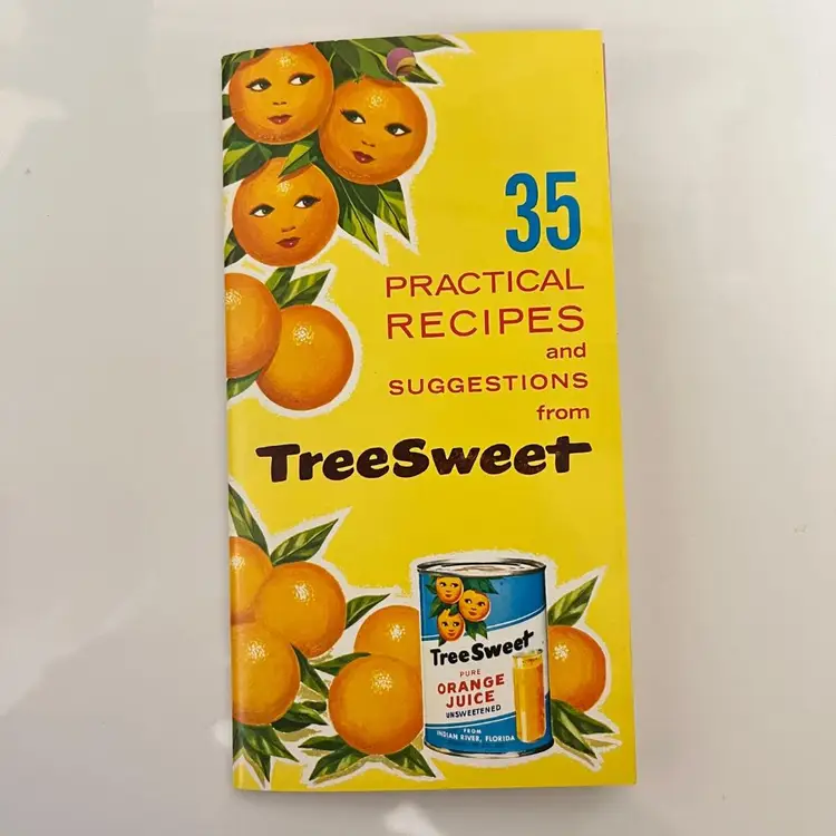 Tree Sweet Fruit Dessert Drink Recipe Book Vintage 1950s Indian River Florida