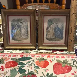 French Antique Pair Of Prints *free shipping*