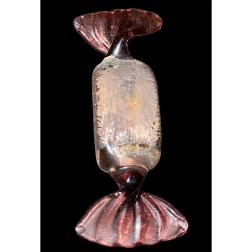 #05- Just In Large 1980/90s Art Glass Hand Blown Candy 2.75" X 5/8"