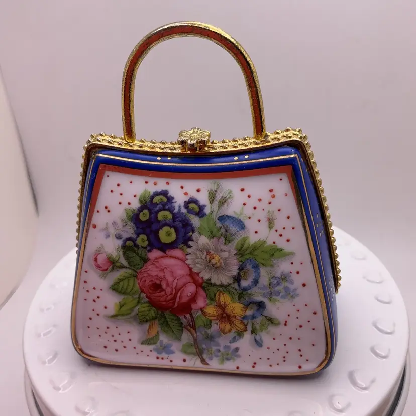 POW3 Purse Hinged Trinket Box 3.25”