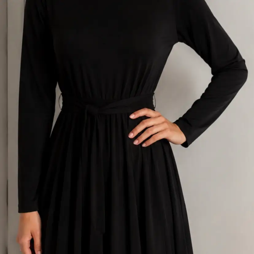 Michael Kors Black Embellished Neckline Dress